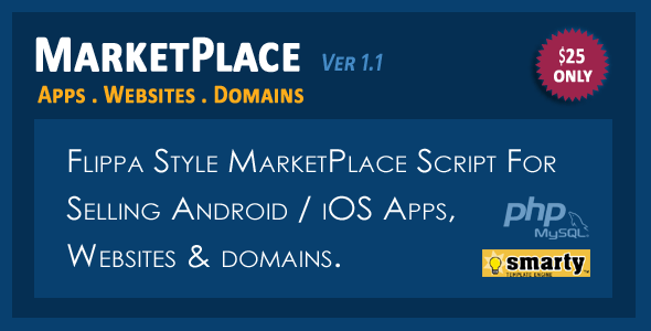 دانلود اسکریپت فروش دامنه و سایت و اپلیکیشن موبایل  MarketPlace v1.0 